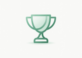 Playwithusblom Logo: Stylized Championship Trophy outline in High Contrast Silhouette